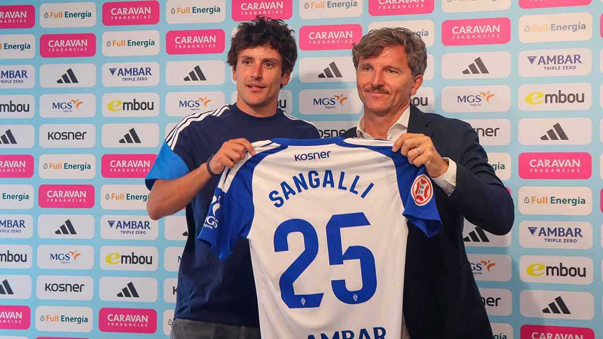 "I hope to be 100% as soon as possible," Sangalli says upon joining Real Zaragoza