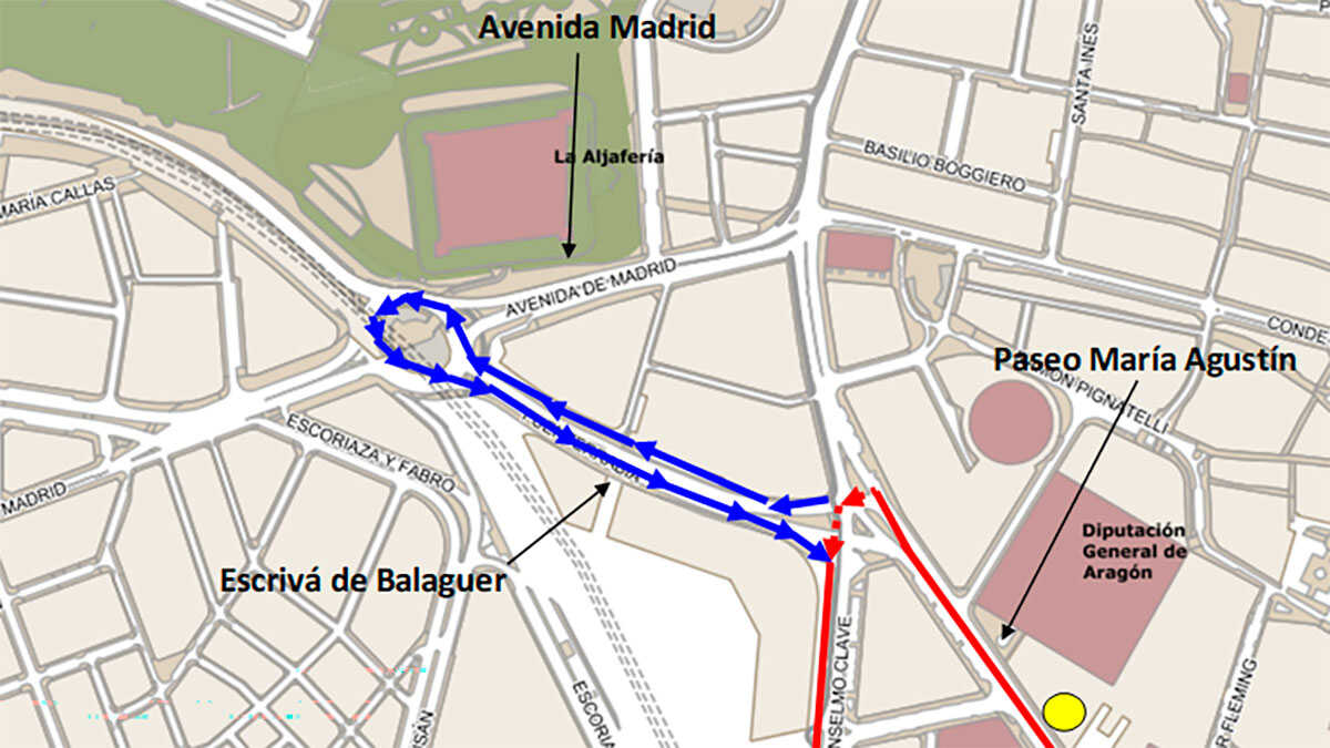 Zaragoza traffic changes: Paseo María Agustín turn reopens after construction