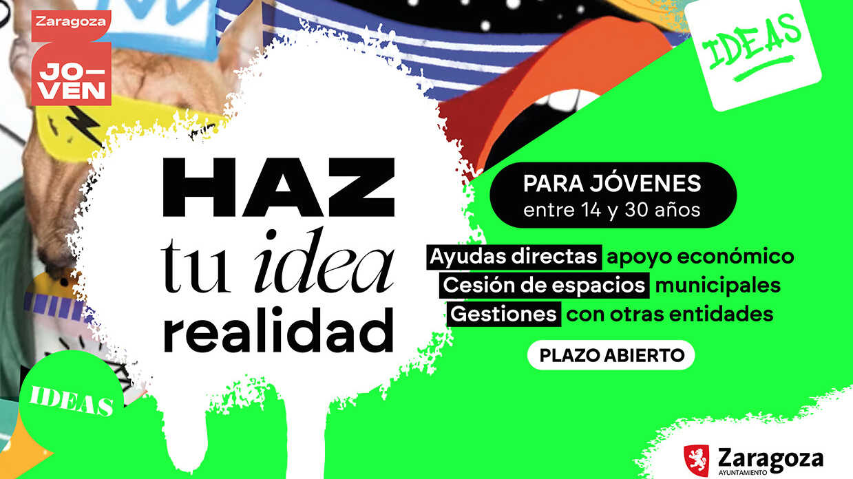 Zaragoza offers grants of up to €3,000 to help young people bring their projects to life