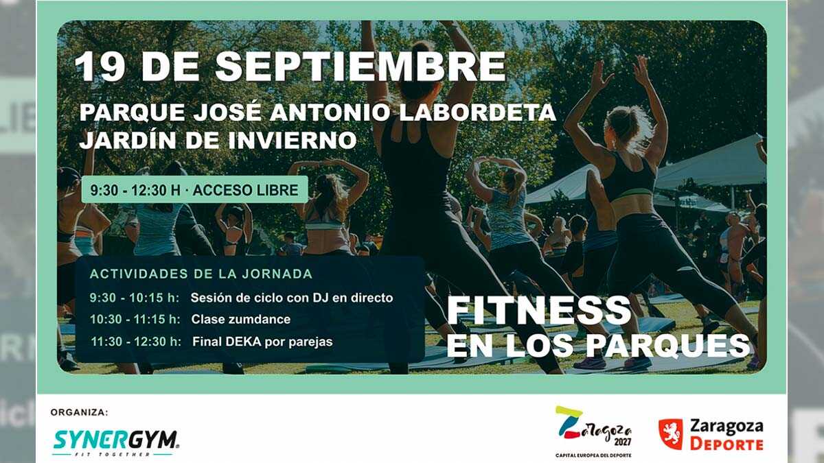 Free fitness in Zaragoza: the full calendar of activities in parks and plazas