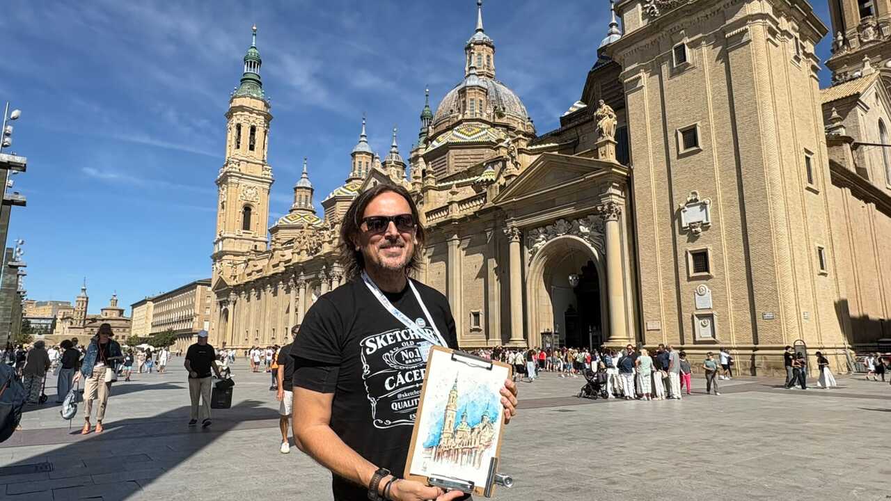 Zaragoza’s landmarks fit on a canvas as artists from across Spain capture the city