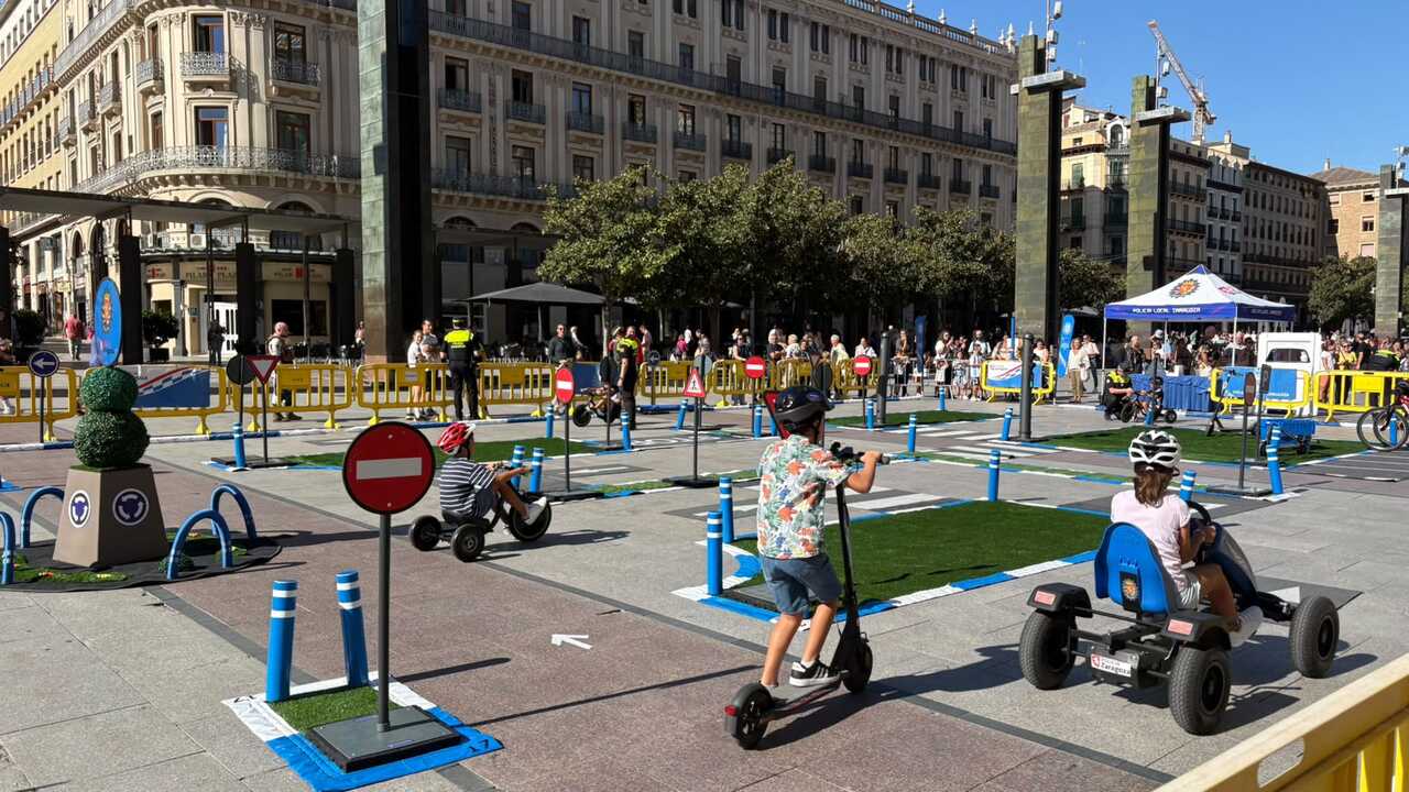 Pilar Square becomes an open-air driving school for children: “This is how we prevent accidents”