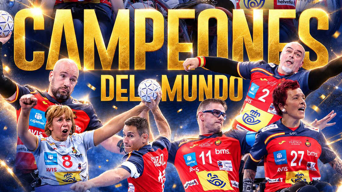 Aragonese Carlos Muñoz wins world gold with Spain's wheelchair handball team