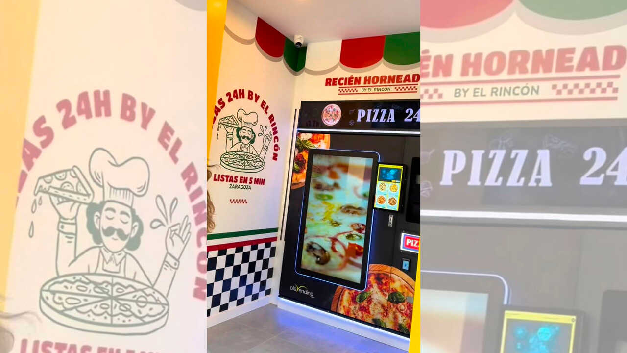 Famous Zaragoza business installs new pizza vending machine: six varieties for 10 euros