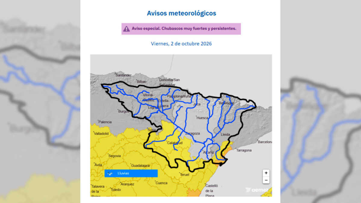 Aemet warnings remain in place over forecast of new heavy rain in Aragon