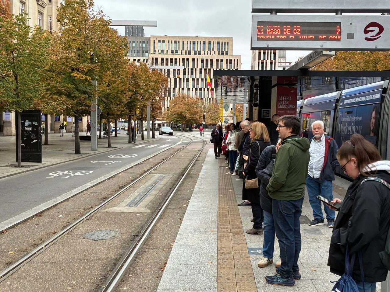 Zaragoza tram strike begins with few disruptions and waits of up to 14 minutes