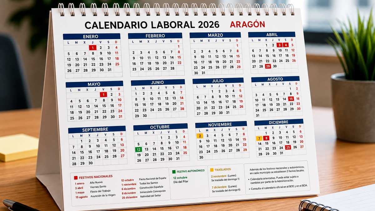 When is the 2026 All Saints’ Day long weekend in Aragón? How November 1 falls this year